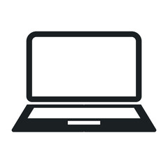Laptop icon vector, laptop silhouette flat trendy style illustration isolated on white background.