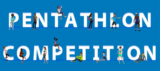 People on "Pentathlon Competition" for Web, Mobile App