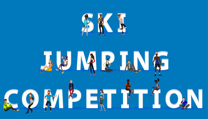 People on "Ski Jumping Competition" for Web, Mobile App