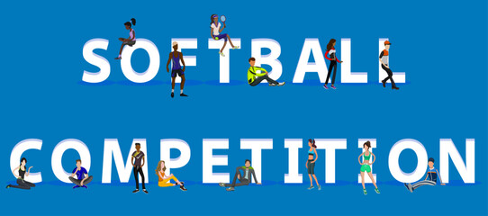 People on "Softball Competition" for Web, Mobile App