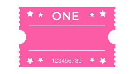 Pink ticket template