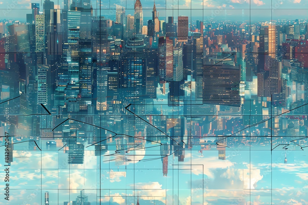 Poster blend the familiarity of urban exploration with a touch of surrealism by portraying a frontal view o