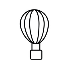 hot air balloon with white background vector stock illustration