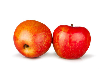 Red apples isolated on a white background
