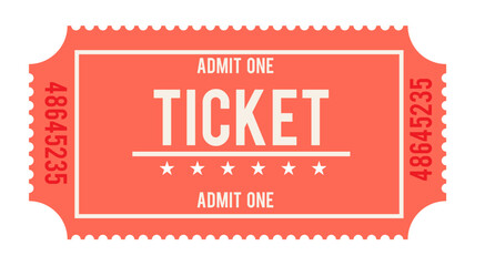 Ticket, Admit one ticket isolated, admit one ticket