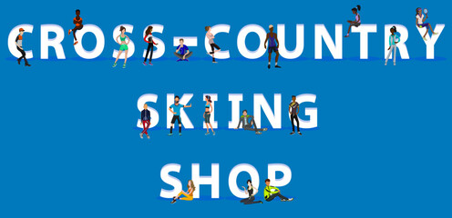 People on "Cross-Country Skiing Shop" for Web, Mobile App