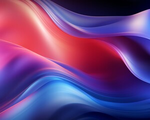 Obraz premium Abstract background featuring vibrant gradient waves in neon colors, creating a dynamic look ideal for modern techthemed wallpapers