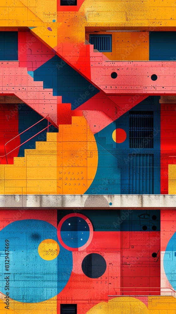 Aufkleber capture the essence of street art through a minimalist approach play with unexpected camera angles