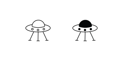 Ufo  with white background vector stock illustration