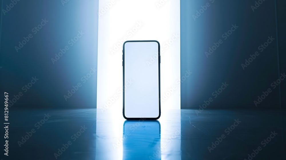 Poster smartphone layout for the inscription on the smartphone a blank smartphone screen : generative ai