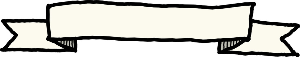 Ribbon banners hand drawn design element.