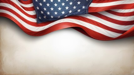 Fototapeta premium Surreal Vision of Unique USA Flag for Memorial Days Background Suitable for Graphic Resources Banner. Copy Space