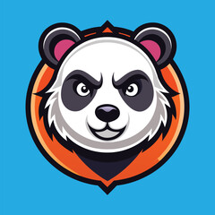 Panda mascot panda head mascot panda logo design
