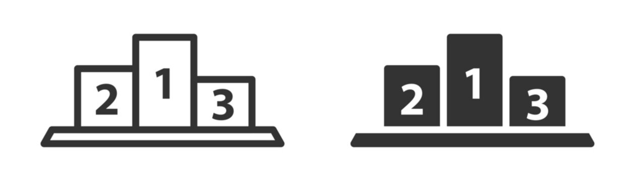 Winner podium icon. Vector illustration.