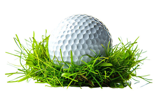 recommend clip art: golf ball on grass on transparent background