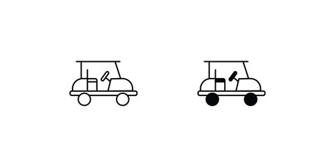 buggy car with white background vector stock illustration