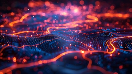 Hyperrealistic view of an urban planning monitor displaying detailed traffic patterns and public transport routes, with vibrant maps and live data updates.