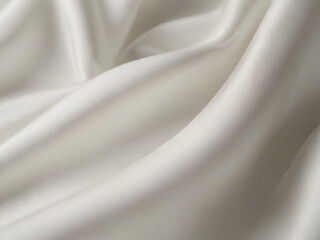 Fototapeta premium luxurious white silk fabric with elegant folds