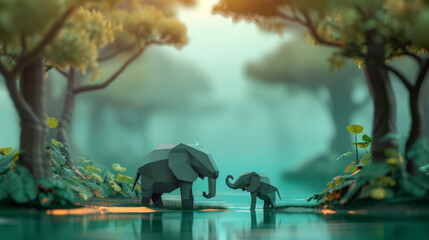 World Environment Day. concept protection of wild animals