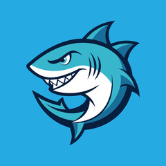 Shark mascot logo design shark vector illustration
