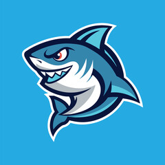 Shark mascot logo design shark vector illustration

