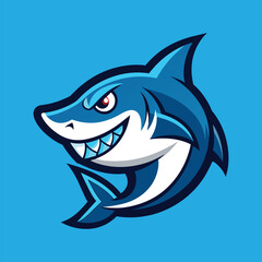Shark mascot logo design shark vector illustration
