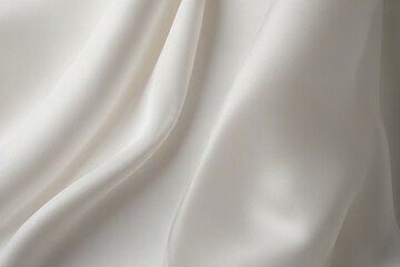 Fototapeta premium luxurious white silk fabric with elegant folds