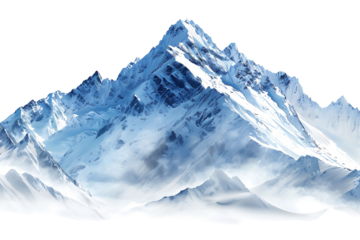 Huge Mountains on isolated transparent background