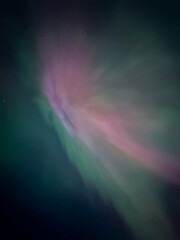 Northern lights or Aurora borealis in the sky