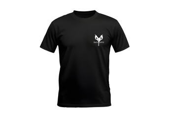 Black t-shirt, clothes on isolated Png background. Png white T shirt