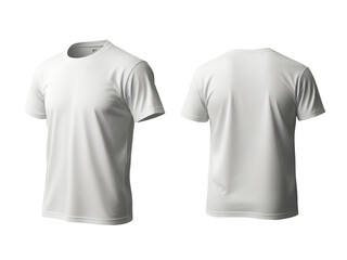 T-shirt Png.T-shirt mockup. White blank t-shirt front and back views.  
