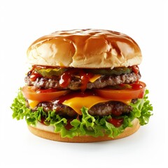 hamburger isolated on white