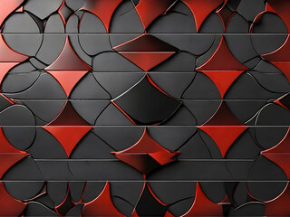 black and red seamless pattern pattern, texture, vector, design, art, glass, seamless, illustration, color, mosaic, decoration, wallpaper,Ai generated  - obrazy, fototapety, plakaty