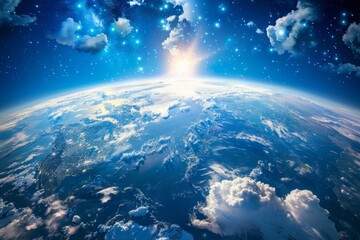 Obraz premium picture of the earth in space