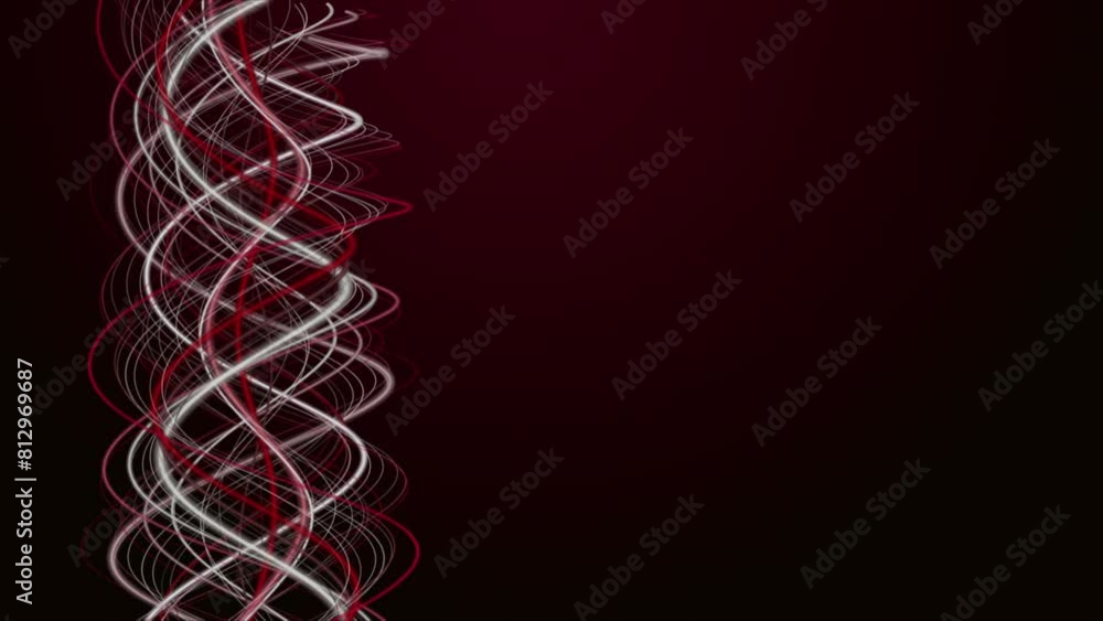 Poster Powerful video animation with stripe wave object in slow motion and space for text, 4096x2304 loop 4K