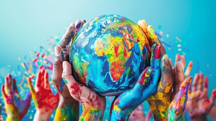 Create an image showcasing the global interconnectedness of cultures