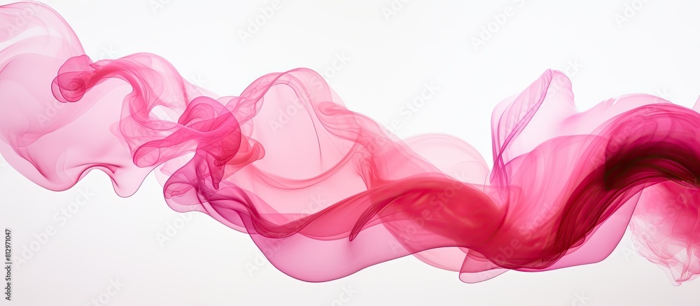 Poster a vibrant red pink dye blends with clear water creating an abstract smoke like pattern that adds a p