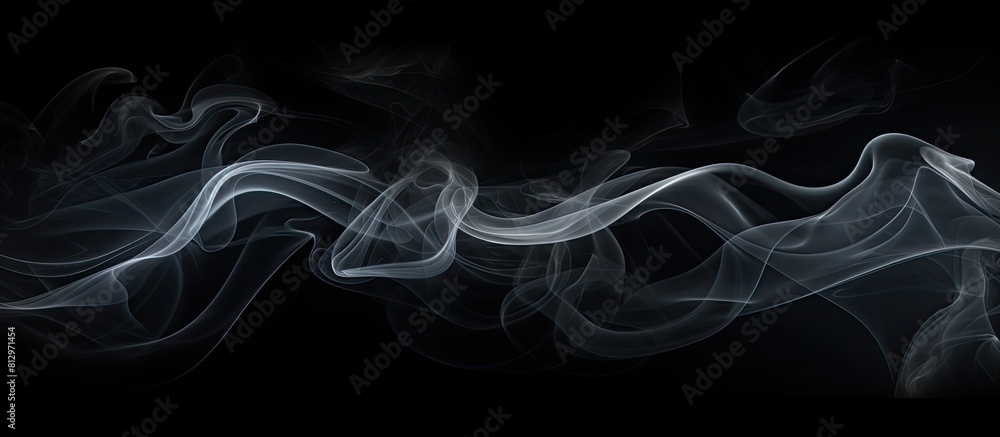 Poster copy space image of smoke patterns against a black backdrop