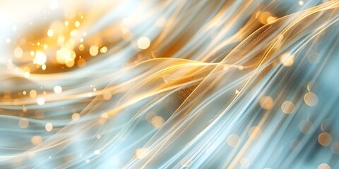 Elegant golden line decoration with light rays and bokeh for award design. Concept Golden Line Decoration, Light Rays, Bokeh, Award Design