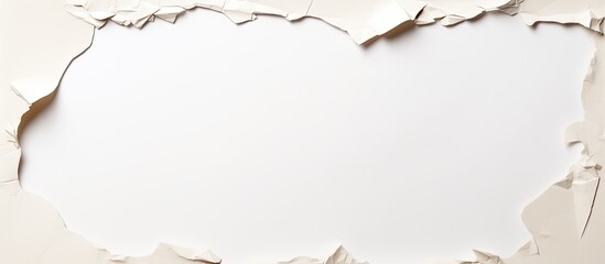 A torn piece of paper is displayed on a white background providing ample space for a copy to be placed