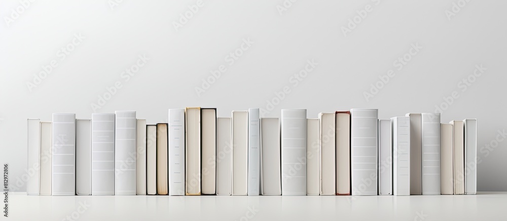 Poster copy space image of a blank book set against a white background