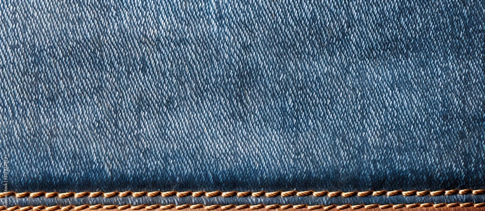 Poster blank jeans leather label texture on a white background suitable for adding copy space image