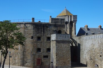 Ramparts of the city of St Malo in Brittany in France, Europe
