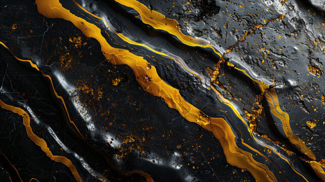 Sfondo di marmo giallo e nero per banner.