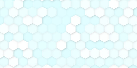 blue and white honey hexagonal cells seamless texture. 