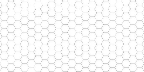 Gray and white honey hexagonal cells seamless texture. Honeycomb Polygon Cell Pattern Background Vector Illustration
