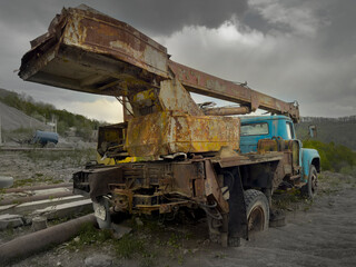 Fototapeta premium abandoned old truck,
