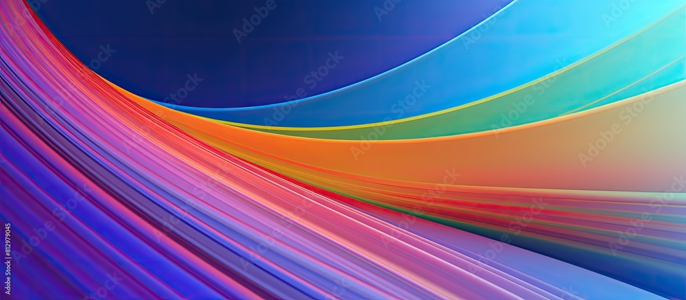 Poster a vibrant background with rainbow lines provides a captivating surface for a copy space image