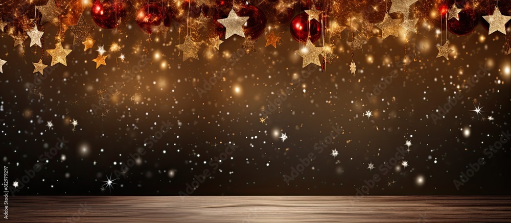 Poster a festive backdrop for christmas and new year celebrations with ample space for adding images or tex