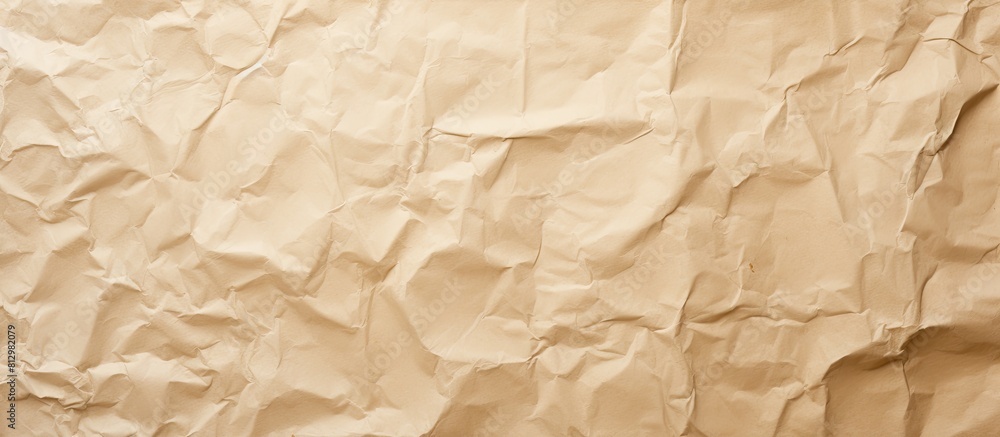 Poster recycled kraft sheet texture background with white crumpled paper adding a touch of character and de